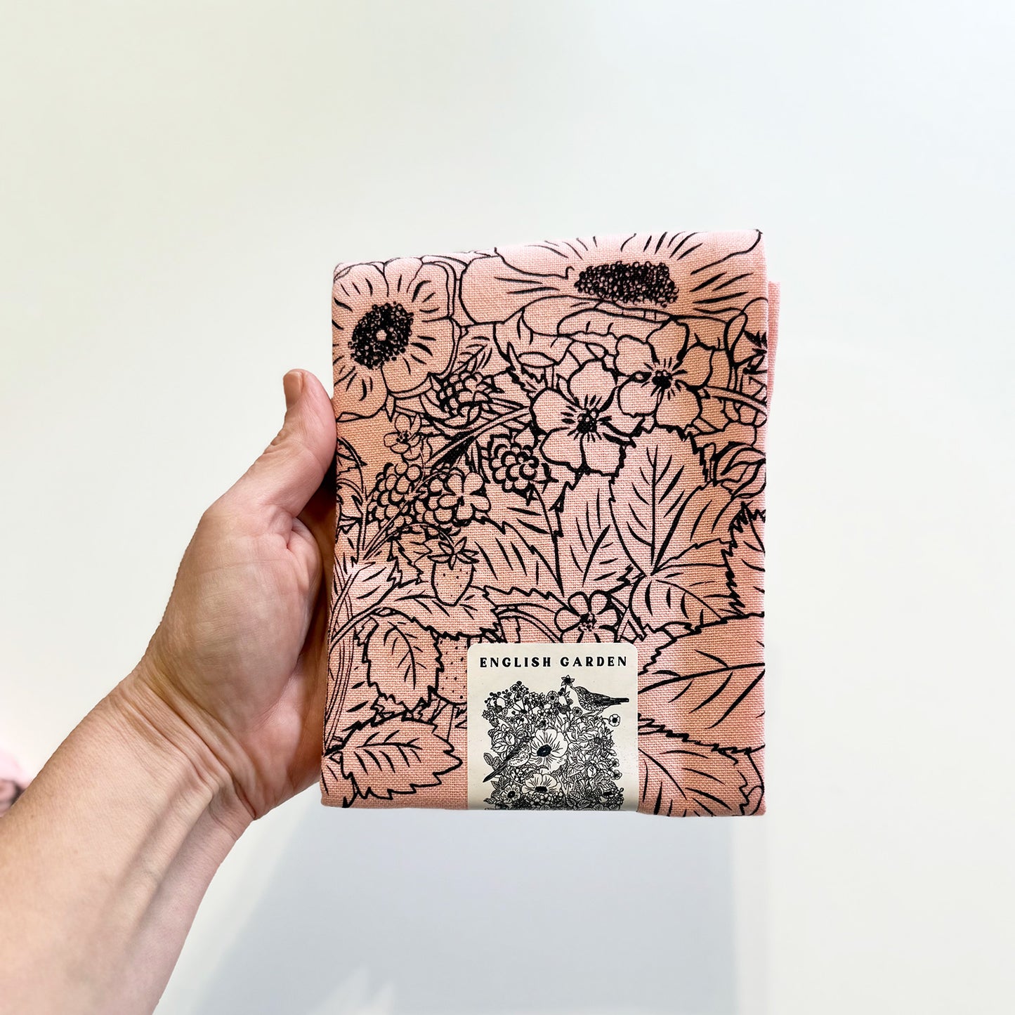 ENGLISH GARDEN Hand Printed Artisan Tea Towel