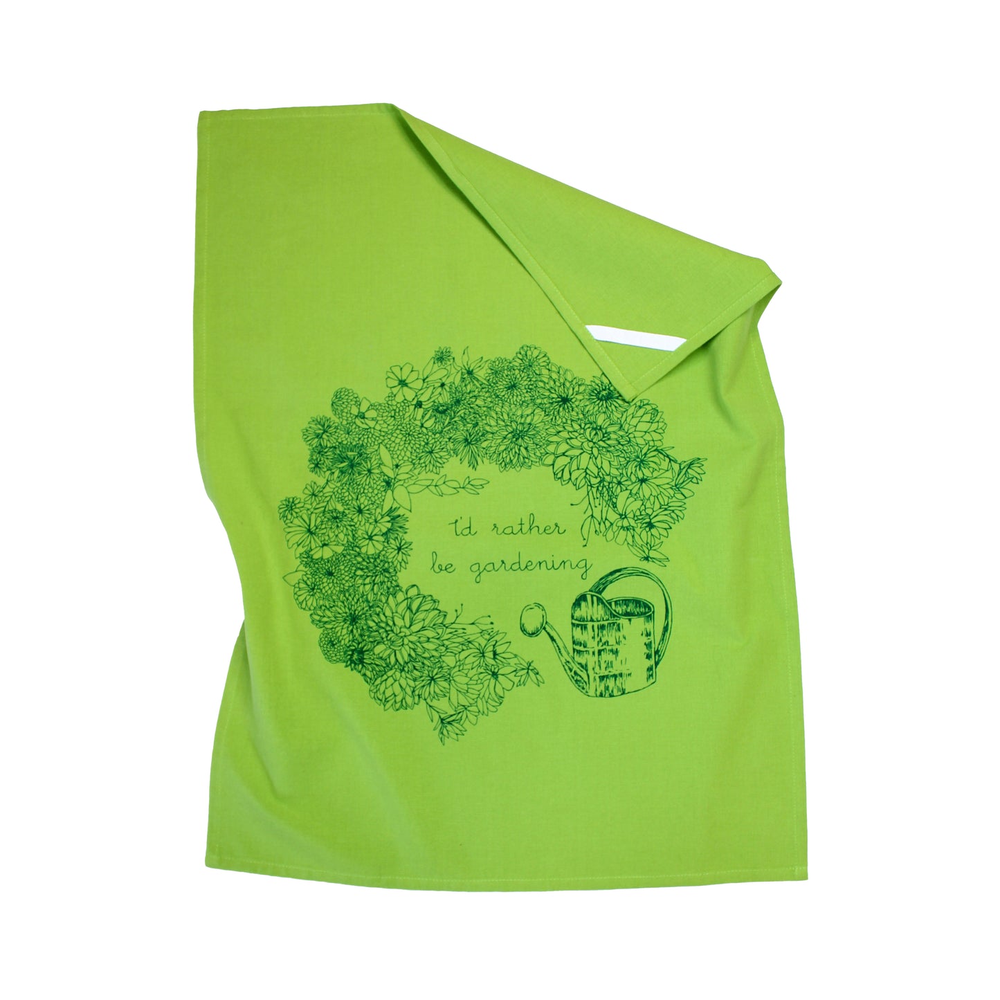 Dreaming Of A Green Spring - Handprinted Artisan Tea Towels