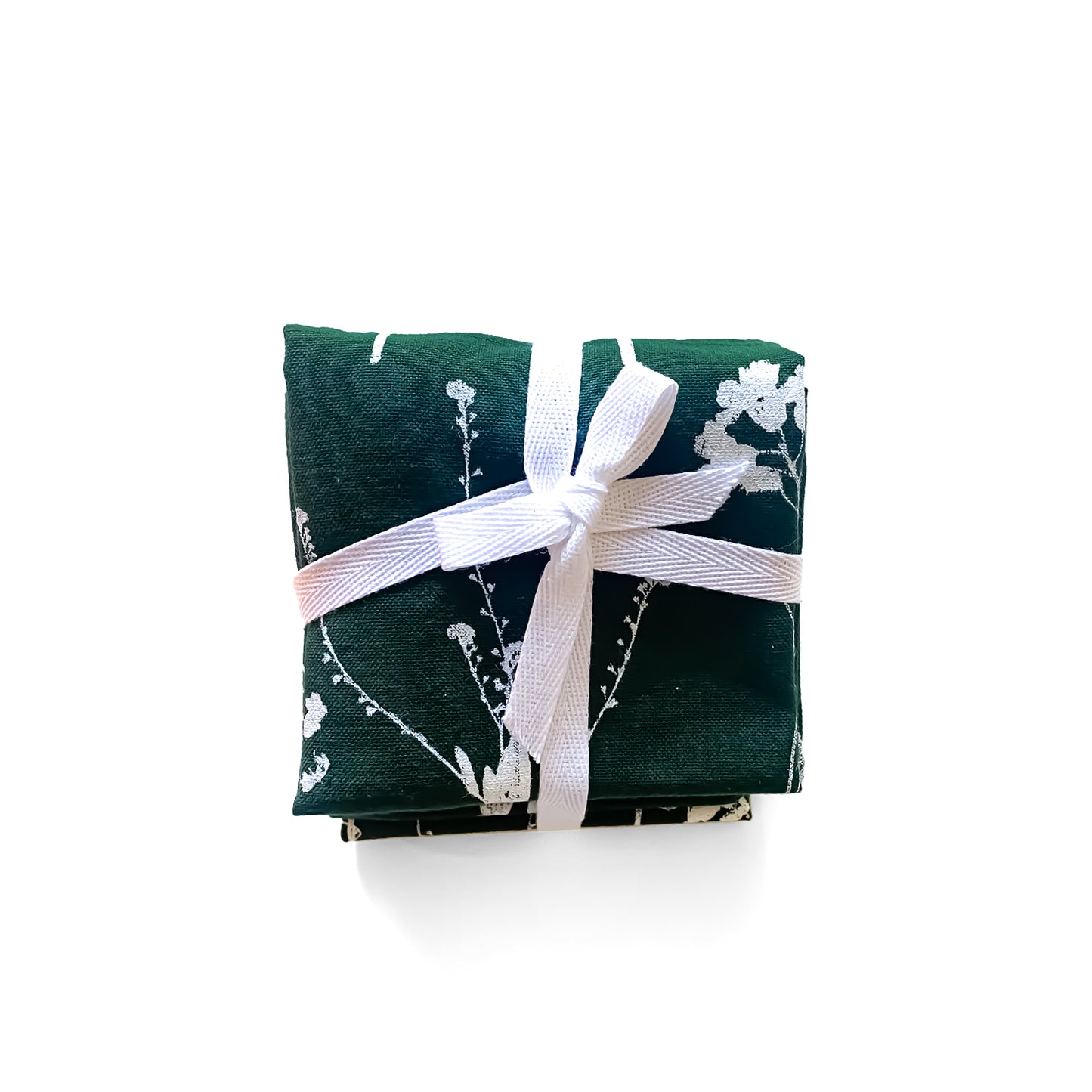 Forget Me Not Napkin Set - Forest Green