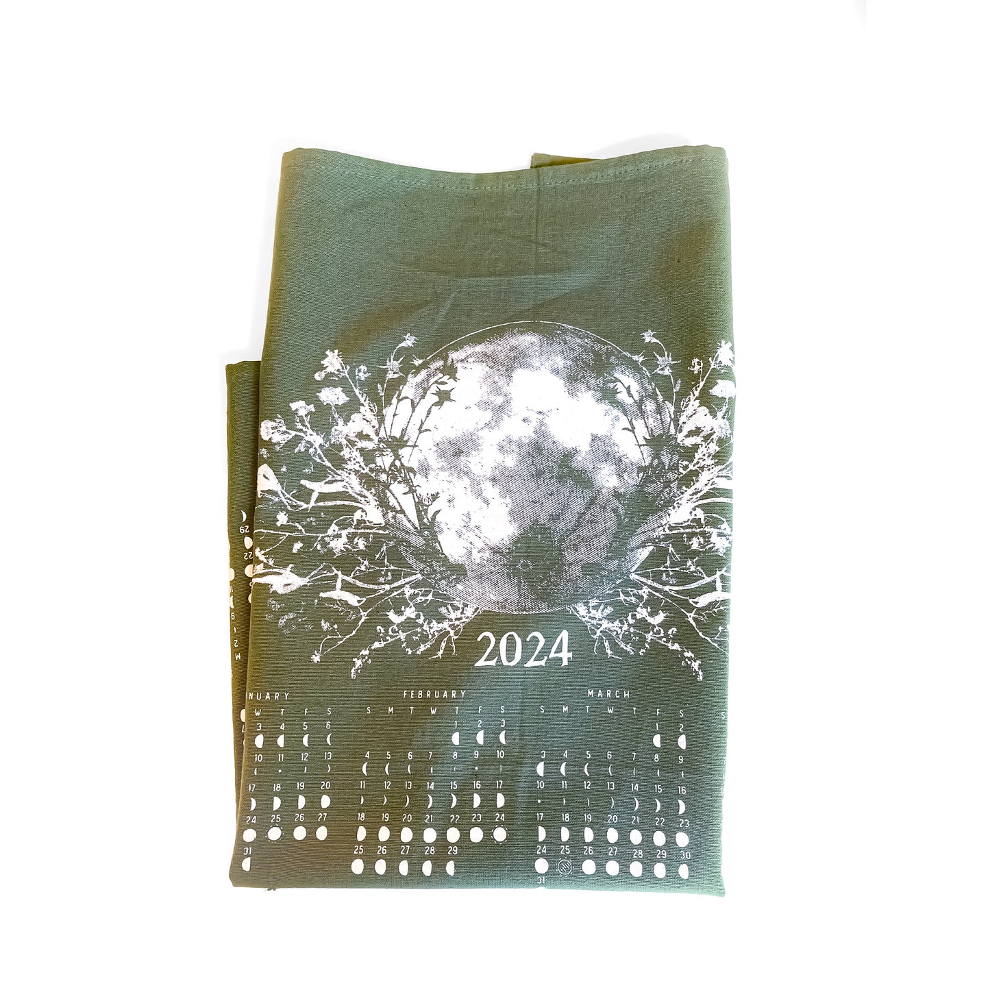 2024 Moon Calendar Color Sage Green