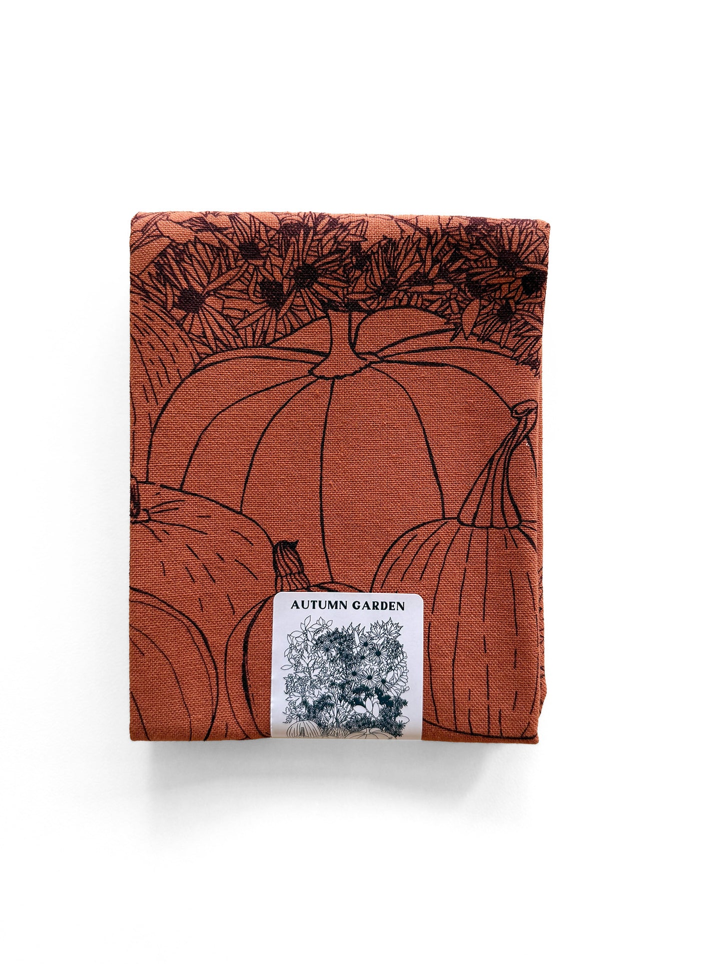 AUTUMN GARDEN Hand Printed Artisan Tea Towel