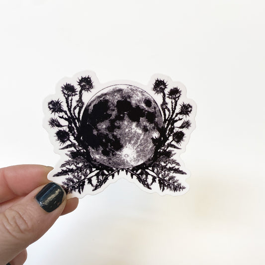 Moon artwork sticker