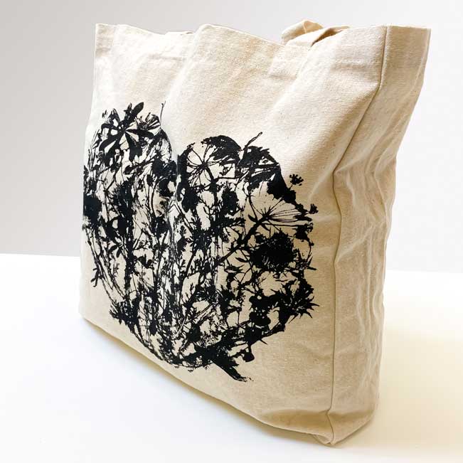 Wildflowers Heart Tote Bag