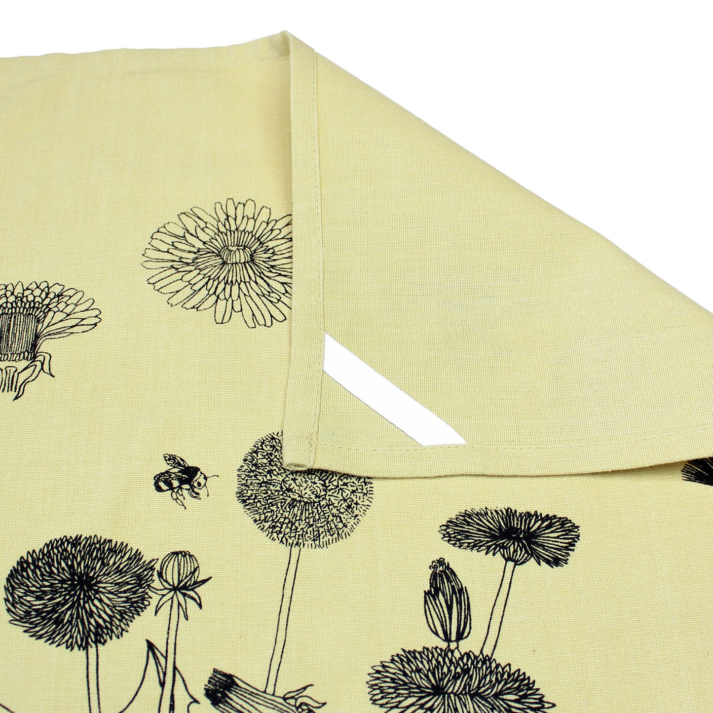 Dandelion & Honeybees - Hand Printed Artisan Tea Towel