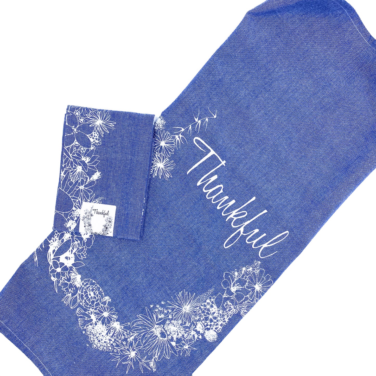 THANKFUL Handprinted Artisan Tea Towel