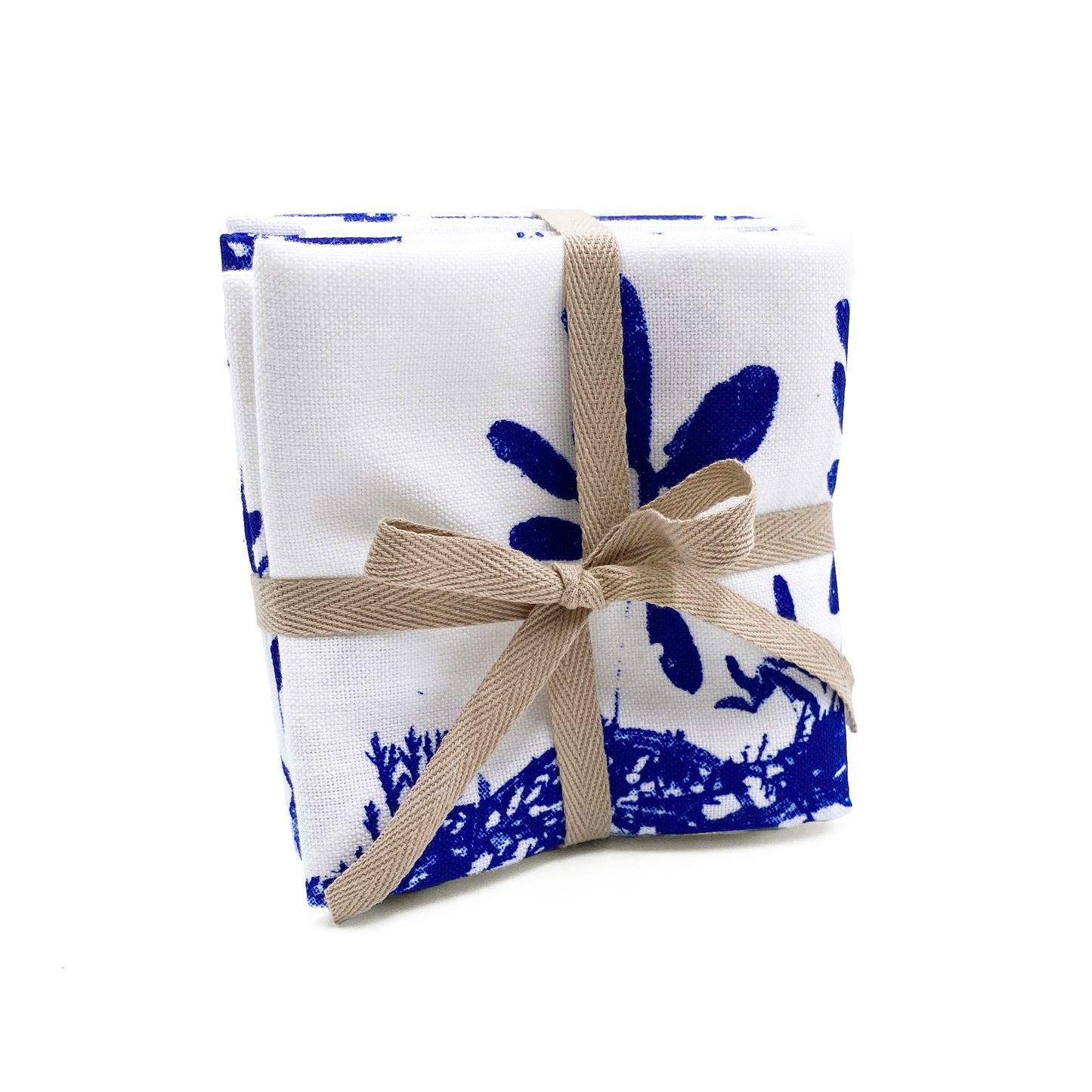 Bluebonnet Bouquet Napkin Set - White