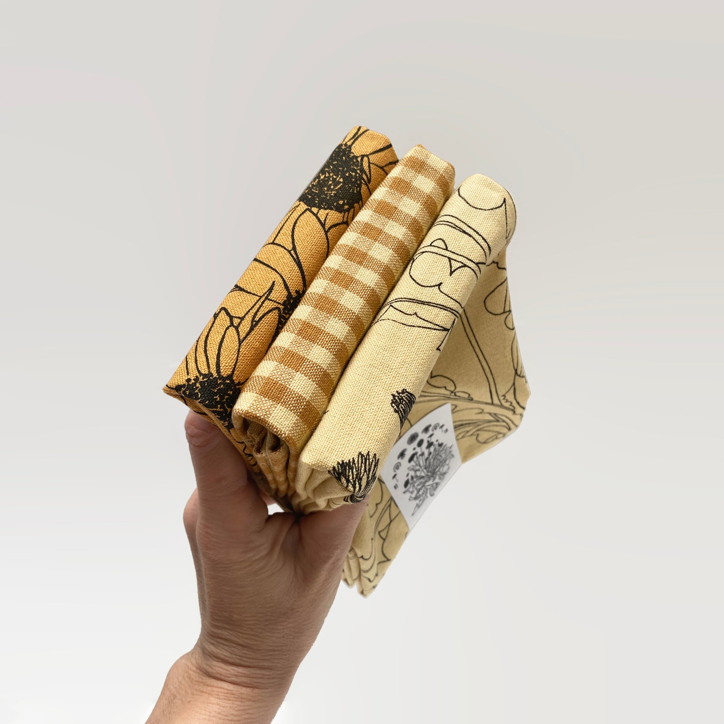 Beauty of the season botanical artisan tea towels set